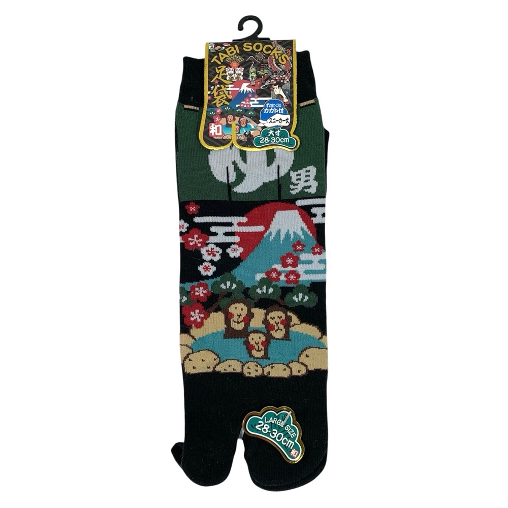 Japanese Tabi Socks Size Large NWT Mount Fuji Japanese Macaque Snow Monkeys